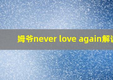 姆爷never love again解读